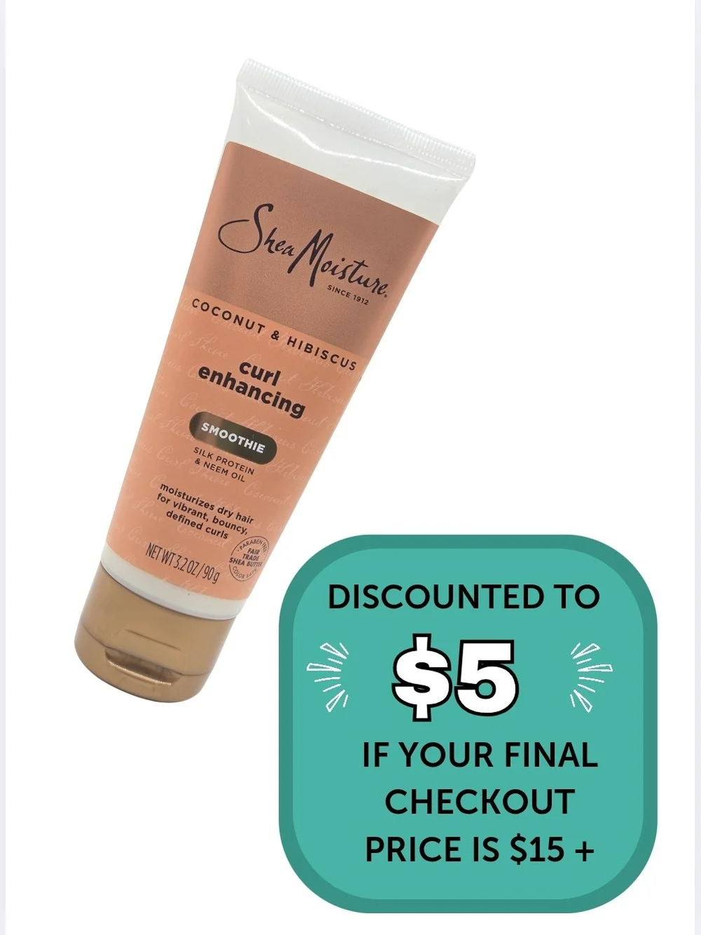 $5 Add-On When Bundled with $10+ SheaMoisture Coconut & Hibiscus Curl Enhancing